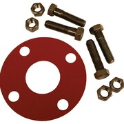 JONES STEPHENS 8 in. Red Rubber Full Face Gasket Kit, 3/4 in. x 3-1/2 in. Bolt Size G51108